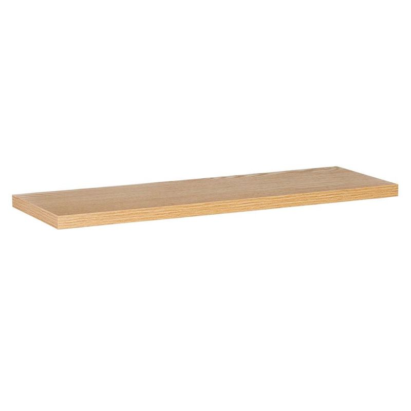 Casa si Gradina - Mobilier - Mobilier baie - Corpuri baie - Set 3 rafturi plutitoare perete mdf suport metalic 30 45 60 cm, 15 cm adancime, design modern, maro - Infinity.ro