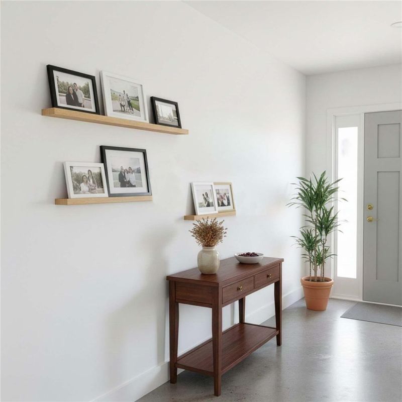 Casa si Gradina - Mobilier - Mobilier baie - Corpuri baie - Set 3 rafturi plutitoare perete mdf suport metalic 30 45 60 cm, 15 cm adancime, design modern, maro - Infinity.ro