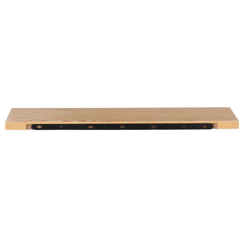 Casa si Gradina - Mobilier - Mobilier baie - Corpuri baie - Set 3 rafturi plutitoare perete mdf suport metalic 30 45 60 cm, 15 cm adancime, design modern, maro - Infinity.ro