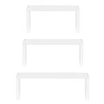Casa si Gradina - Mobilier - Mobilier baie - Corpuri baie - Set 3 rafturi perete mdf decorative organizare 30 45 60 cm, 15 cm adancime, design modern, alb - Infinity.ro