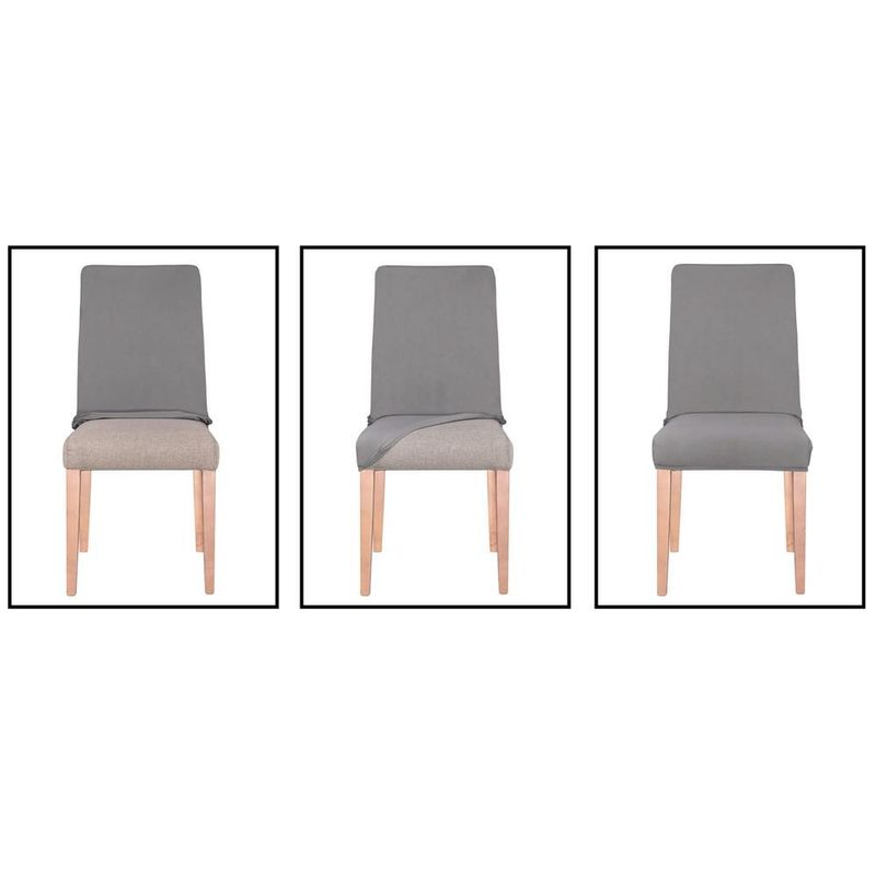Casa si Gradina - Mobilier - Scaune si fotolii - Scaune - Set 4 huse universale scaune evenimente poliester spandex, marime universala, banda elastica, negru - Infinity.ro