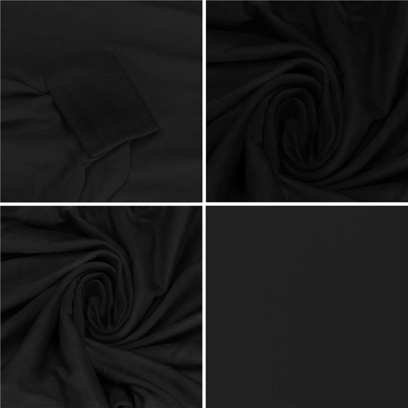 Casa si Gradina - Mobilier - Scaune si fotolii - Scaune - Set 4 huse universale scaune evenimente poliester spandex, marime universala, banda elastica, negru - Infinity.ro