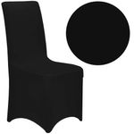 Casa si Gradina - Mobilier - Scaune si fotolii - Scaune - Set 4 huse universale scaune evenimente poliester spandex, marime universala, banda elastica, negru - Infinity.ro