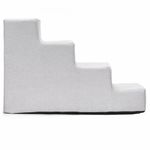 Petshop - Accesorii petshop - Culcusuri si custi - Accesorii culcusuri si custi - Scara pentru animale de companie, caini sau pisici, 4 trepte, husa detasabila, inaltime 40 cm, gri deschis - Infinity.ro