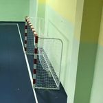 Sport si Outdoor - Sporturi de echipa - Handbal - Poarta handbal 3x2 m Anastasia Sport, aluminiu profil 80x80 mm alb cu rosu, spate otel, plasa inclusa - Infinity.ro