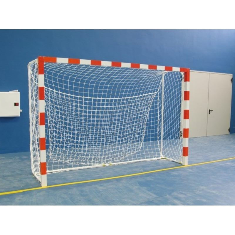 Sport si Outdoor - Sporturi de echipa - Handbal - Poarta handbal 3x2 m Anastasia Sport, aluminiu profil 80x80 mm alb cu rosu, spate otel, plasa inclusa - Infinity.ro