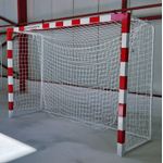 Sport si Outdoor - Sporturi de echipa - Handbal - Poarta handbal 3x2 m Anastasia Sport, aluminiu profil 80x80 mm alb cu rosu, spate otel, plasa inclusa - Infinity.ro