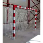 Sport si Outdoor - Sporturi de echipa - Handbal - Poarta handbal 3x2 m Anastasia Sport, aluminiu profil 80x80 mm alb cu rosu, spate otel, plasa inclusa - Infinity.ro