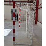 Sport si Outdoor - Sporturi de echipa - Handbal - Poarta handbal 3x2 m Anastasia Sport, aluminiu profil 80x80 mm alb cu rosu, spate otel, plasa inclusa - Infinity.ro