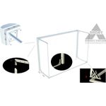 Sport si Outdoor - Sporturi de echipa - Handbal - Poarta handbal 3x2 m Anastasia Sport, aluminiu profil 80x80 mm alb cu rosu, spate otel, plasa inclusa - Infinity.ro