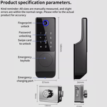 Casa si Gradina - Electrice - Smart Home - Control acces si accesorii - Yala Inteligenta de Exterior, Impermeabila,Amprenta, Cod,Card, Cheie si Control din Aplicatiei,Instalare Fara Cabluri - Infinity.ro