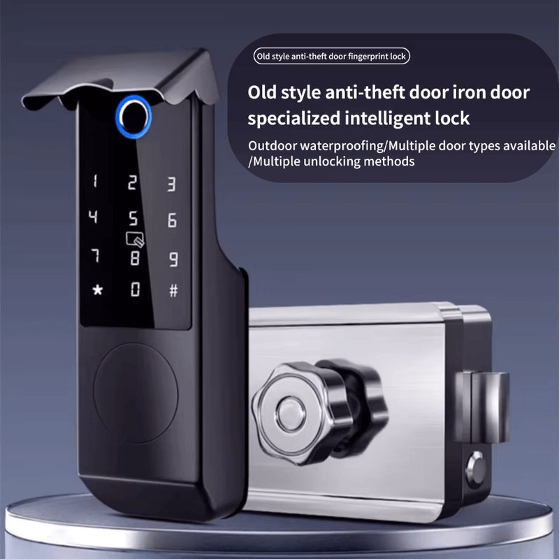 Casa si Gradina - Electrice - Smart Home - Control acces si accesorii - Yala Inteligenta de Exterior, Impermeabila,Amprenta, Cod,Card, Cheie si Control din Aplicatiei,Instalare Fara Cabluri - Infinity.ro