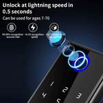 Casa si Gradina - Electrice - Smart Home - Control acces si accesorii - Yala Inteligenta de Exterior, Impermeabila,Amprenta, Cod,Card, Cheie si Control din Aplicatiei,Instalare Fara Cabluri - Infinity.ro