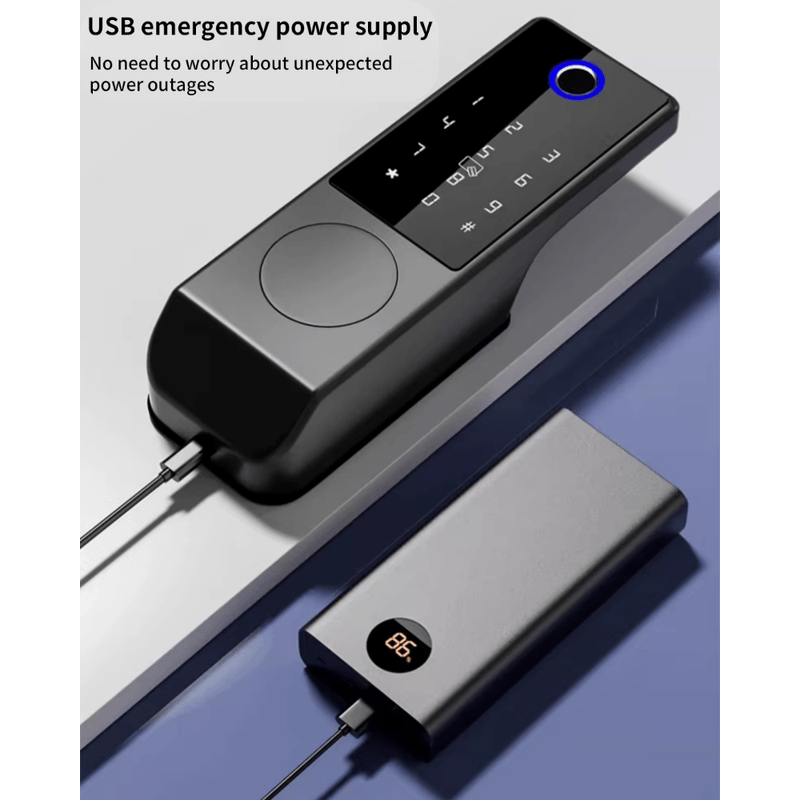 Casa si Gradina - Electrice - Smart Home - Control acces si accesorii - Yala Inteligenta de Exterior, Impermeabila,Amprenta, Cod,Card, Cheie si Control din Aplicatiei,Instalare Fara Cabluri - Infinity.ro