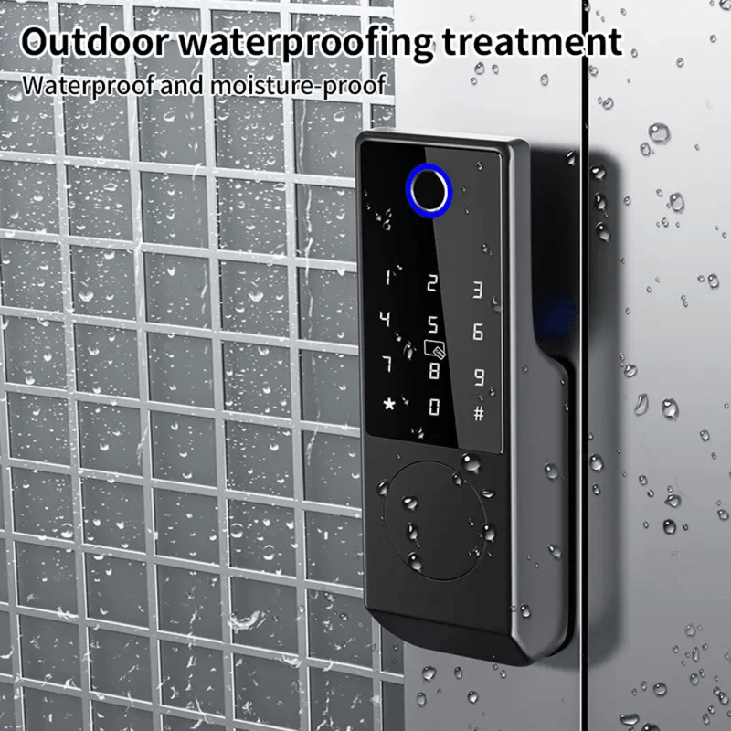 Casa si Gradina - Electrice - Smart Home - Control acces si accesorii - Yala Inteligenta de Exterior, Impermeabila,Amprenta, Cod,Card, Cheie si Control din Aplicatiei,Instalare Fara Cabluri - Infinity.ro