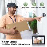 Casa si Gradina - Electrice - Smart Home - Control acces si accesorii - Vizor Electronic Smart,Camera HD 3MP, Ecran 4.3",Senzor PIR,Control Tuya, Inregistrare Foto/Video ValpaSmart - Infinity.ro