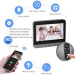 Casa si Gradina - Electrice - Smart Home - Control acces si accesorii - Vizor Electronic Smart,Camera HD 3MP, Ecran 4.3",Senzor PIR,Control Tuya, Inregistrare Foto/Video ValpaSmart - Infinity.ro