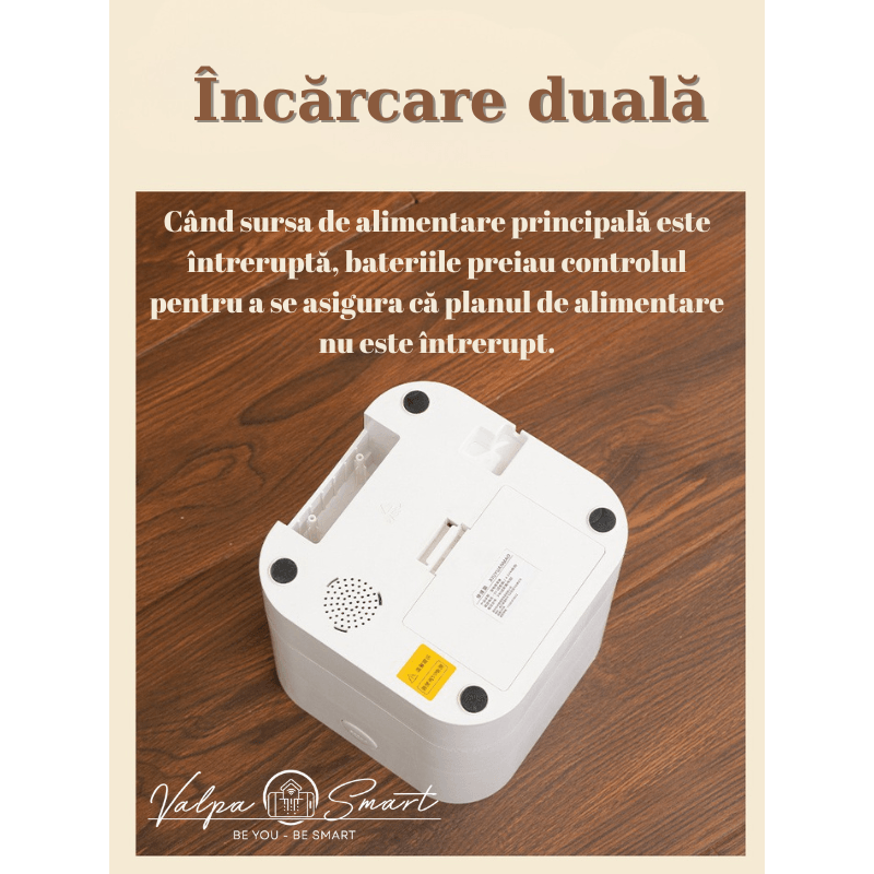 Petshop - Accesorii petshop - Castroane si adapatori - Hranitor si Adapator Automat pentru Animale – Programabil, Cu Incarcare Duala, 4L (Hrana) + 1.5L (Apa) - Infinity.ro