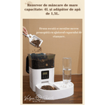 Petshop - Accesorii petshop - Castroane si adapatori - Hranitor si Adapator Automat pentru Animale – Programabil, Cu Incarcare Duala, 4L (Hrana) + 1.5L (Apa) - Infinity.ro
