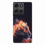 Laptop, Telefoane si Tablete - Telefoane mobile si accesorii - Accesorii Telefoane - Huse telefoane - Husa compatibila cu Motorola Moto G75 Silicon Gel Tpu Model Flameborn Tiger - Infinity.ro