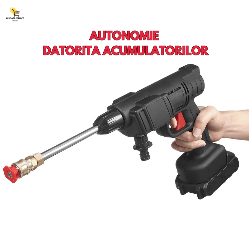 Casa si Gradina - Constructii - Scule electrice si accesorii - Aparate de spalat cu presiune - Pistol de Spalat cu Presiune Portabila fara Fir, cu Doua Baterii 48Vf 5000mah - Infinity.ro