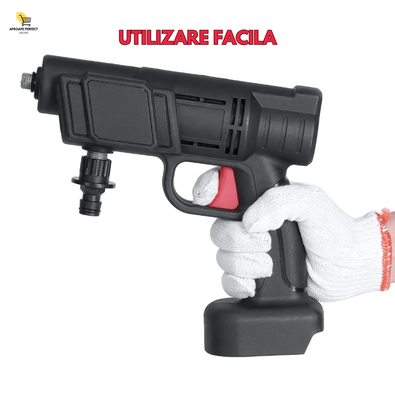 Casa si Gradina - Constructii - Scule electrice si accesorii - Aparate de spalat cu presiune - Pistol de Spalat cu Presiune Portabila fara Fir, cu Doua Baterii 48Vf 5000mah - Infinity.ro