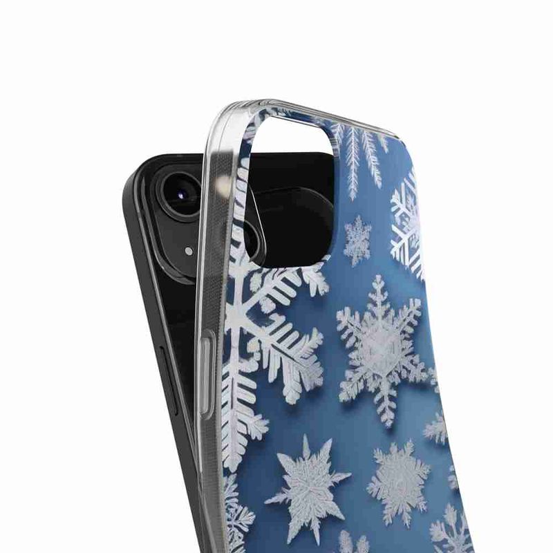 Laptop, Telefoane si Tablete - Telefoane mobile si accesorii - Accesorii Telefoane - Huse telefoane - Husa compatibila cu OnePlus 7T Pro Silicon Gel Tpu Model Fulgi de Zapada - Infinity.ro