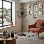 Electronice si Electrocasnice - Climatizare si sisteme de incalzire - Aparate racire aer - Ventilatoare - Ventilator cu Picior cu 5 palete Zilan ZLN4642, 3 Trepte de viteza, Telecomanda, Inaltime reglabila, Diametru 43 cm, 48W - Infinity.ro