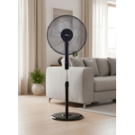Electronice si Electrocasnice - Climatizare si sisteme de incalzire - Aparate racire aer - Ventilatoare - Ventilator cu Picior cu 5 palete Zilan ZLN4642, 3 Trepte de viteza, Telecomanda, Inaltime reglabila, Diametru 43 cm, 48W - Infinity.ro