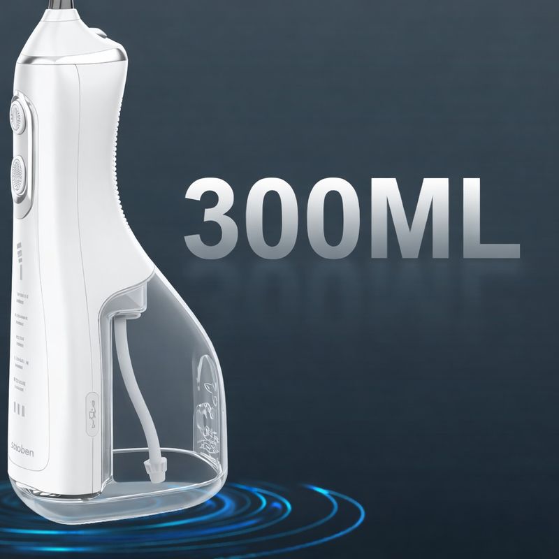 Ingrijire personala si Cosmetice - Igiena dentara - Irigatoare bucale - Irigator Bucal Profesional, Adsinio, 4 Capete, 5 Trepte de Presiune, Rezervor Detasabil 300ml, Alb - Infinity.ro