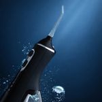 Ingrijire personala si Cosmetice - Igiena dentara - Irigatoare bucale - Irigator Bucal Profesional, Adsinio, 4 Capete,5 Trepte de Presiune, Rezervor Detasabil 300ml, Negru - Infinity.ro