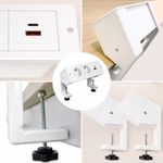 Casa si Gradina - Electrice - Prize - Priza cu Clipsare Pentru Birou, Adsinio, 2 Schuko, 1 USB-A, 1 USB-C, 16A, Incarcare Rapida, Alb - Infinity.ro