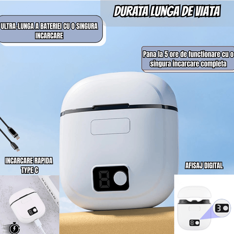 Ingrijire personala si Cosmetice - Manichiura si pedichiura - Unghiere si clesti manichiura & pedichiura - Unghiera Electrica Profesionla, Adsinio, Lama de Aliaj, 3 Viteze, Alb - Infinity.ro