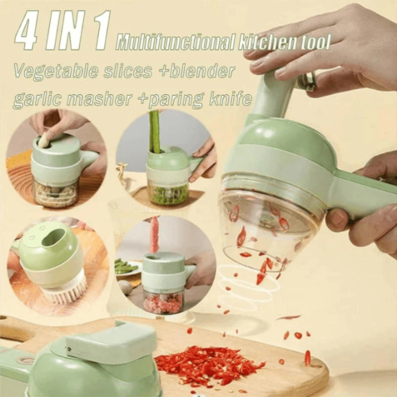 Electronice si Electrocasnice - Electrocasnice bucatarie - Mixere, tocatoare & roboti de bucatarie - Blendere si mini tocatoare - Mini Tocator Electric pentru Legume, USB, Portabil, Multifunctional, Rapid si Compact - Infinity.ro