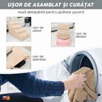 Petshop - Accesorii petshop - Culcusuri si custi - Accesorii culcusuri si custi - Scara pentru Caini si Pisici Linomag® 4 Trepte, Antiderapanta, Spuma Densa, Husa Detasabila si Lavabila, Bej - Infinity.ro