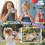 Jucarii, Copii si Bebe - Jucarii si jocuri - Jucarii & jocuri educative - Laptopuri, tablete si gadget-uri copii - Camera Foto Instant pentru Copii, Forma Unicorn, 1080P, Printare Foto Instant, Qova®, Ecran 2.4” IPS, Video HD - Infinity.ro