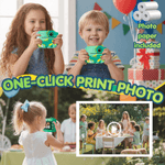 Jucarii, Copii si Bebe - Jucarii si jocuri - Jucarii & jocuri educative - Laptopuri, tablete si gadget-uri copii - Camera Foto Instant Copii, Dinozaur, 1080P, Printare Foto Instant, Qova®, 3-10 Ani, Printare Fara Cerneala, Verde - Infinity.ro