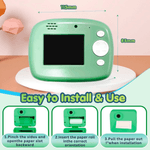 Jucarii, Copii si Bebe - Jucarii si jocuri - Jucarii & jocuri educative - Laptopuri, tablete si gadget-uri copii - Camera Foto Instant Copii, Dinozaur, 1080P, Printare Foto Instant, Qova®, 3-10 Ani, Printare Fara Cerneala, Verde - Infinity.ro