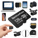 TV, Audio-Video si Foto - Aparate foto si accesorii - Accesorii foto si video - Carduri memorie - Card De Memorie TF (MicroSD), Capacitate 128 GB, Clasa 10, Transfer de mare viteza, Pentru Telefon, Laptop, Tableta - Infinity.ro