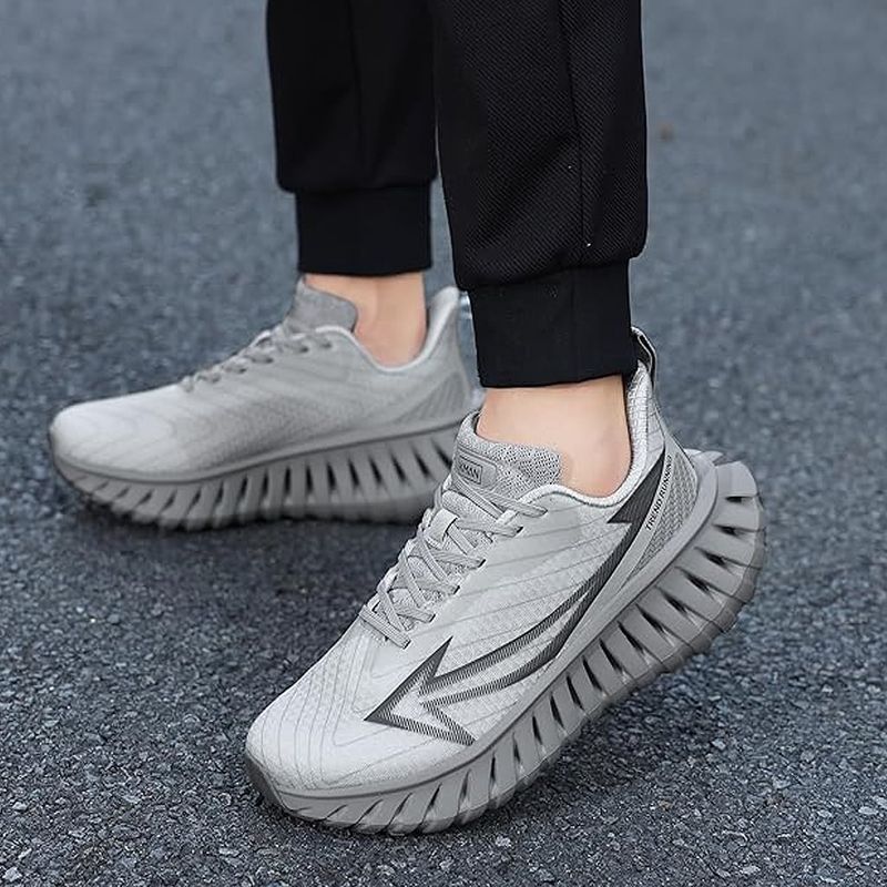 Fashion, accesorii si bijuterii - Barbati - Incaltaminte barbati - Sneakers si tenisi barbati - Pantofi sport MBrands barbati KMN cu talpa inalta 41 Gri - Infinity.ro
