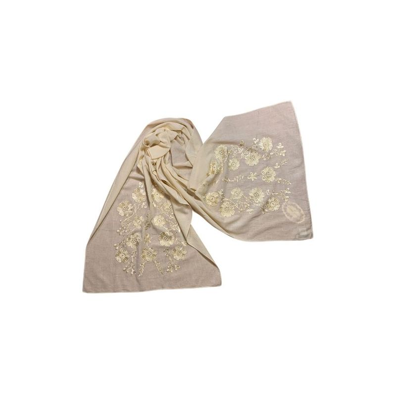 Fashion, accesorii si bijuterii - Femei - Accesorii femei - Esarfe si fulare femei - Esarfa tip marama traditionala, crem - Infinity.ro