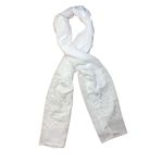 Fashion, accesorii si bijuterii - Femei - Accesorii femei - Esarfe si fulare femei - Esarfa tip marama traditionala, alb fildes, 180 x 53 cm - Infinity.ro