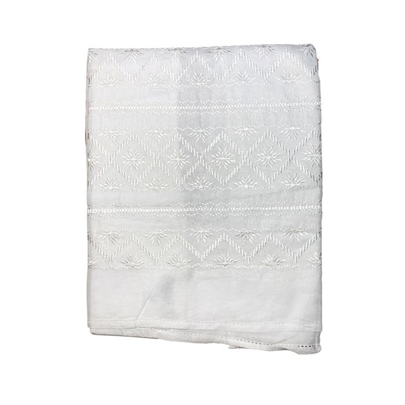 Fashion, accesorii si bijuterii - Femei - Accesorii femei - Esarfe si fulare femei - Esarfa tip marama traditionala, alb fildes, 180 x 53 cm - Infinity.ro