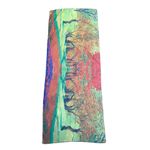 Fashion, accesorii si bijuterii - Femei - Accesorii femei - Esarfe si fulare femei - Esarfa tip sal doua fete pictata 3, Dacali, matase, portocaliu/verde inchis, 180x70cm - Infinity.ro