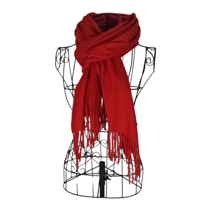 Fashion, accesorii si bijuterii - Femei - Accesorii femei - Esarfe si fulare femei - Fular dama uni 24U, 180x70cm, rosu - Infinity.ro