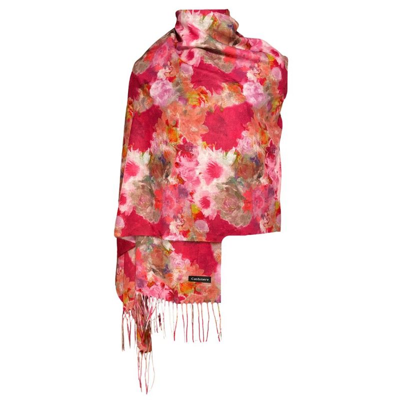 Fashion, accesorii si bijuterii - Femei - Accesorii femei - Esarfe si fulare femei - Fular casmir dama F, Dacali, ciclam, 180 x 70 cm - Infinity.ro