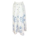 Fashion, accesorii si bijuterii - Femei - Imbracaminte femei - Fuste femei - Fusta dama 24F alb/albastru marin , marime S - Infinity.ro