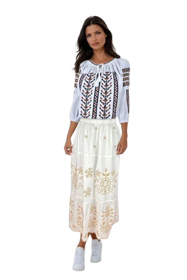 Fusta dama 24F alb/bej , marime XL