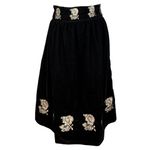 Fashion, accesorii si bijuterii - Femei - Imbracaminte femei - Fuste femei - Fusta dama 24F din catifea negru mahon , marime M - Infinity.ro