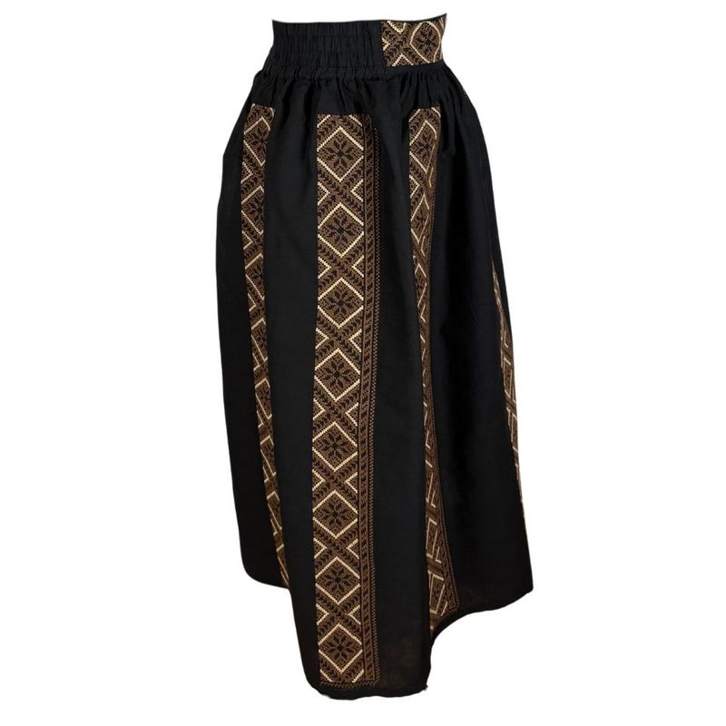 Fashion, accesorii si bijuterii - Femei - Imbracaminte femei - Fuste femei - Fusta dama 24F negru maro , marime L - Infinity.ro